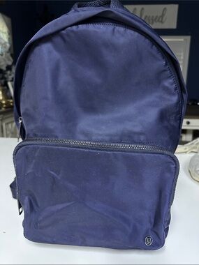 lululemon athletica Navy Backpack with Front Zip Pocket